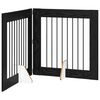 vidaXL Klappbares Hundetor mit St&auml;ndern 2 Stk. Schwarze Eiche 160,5 cm