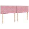 vidaXL Boxspringbett mit Matratze Rosa 180x200 cm Samt