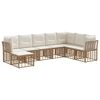 vidaXL Outdoor-Sofagarnitur Natur Polyester