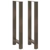 vidaXL Bartischbeine Naturstahl 2 Stk. 40x(110-111) cm Stahl