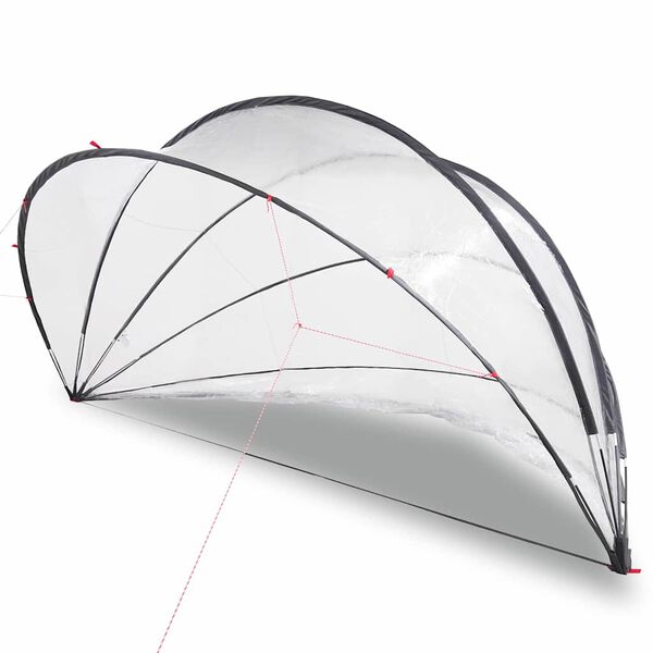 vidaXL Pool-Dome Transparent 472 x 460 x 229 cm PVC