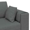 vidaXL Sofa mit Kissen 3 pcs Dunkelgrau Stoff
