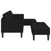 vidaXL Sofa Set mit Kissen 2 pcs Schwarz Polyester