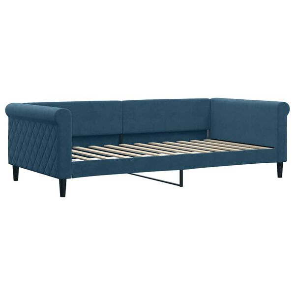 vidaXL Tagesbett Ausziehbar mit Schubladen Blau 100x200 cm Samt