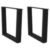 vidaXL Couchtischbeine V-Form 2 St&uuml;ck Schwarz 60x(42-43,3) cm Stahl