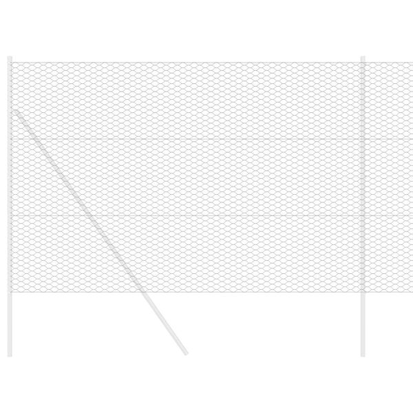 vidaXL Hexagonzaun Grau 1,5 x 10 m Stahl