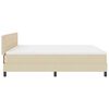 vidaXL Boxspringbett mit Matratze mit LED Creme 180 x 200 cm Stoff