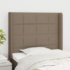 vidaXL Kopfteil mit Ohren Taupe 83x16x118/128 cm Stoff