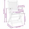 vidaXL Klappstuhl mit Kissen 2 pcs Braun Massivholz Akazie