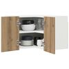 vidaXL H&auml;ngeschrank Artisan-Eiche und Wei&szlig; 57 x 57 x 40 cm