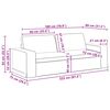 vidaXL Sofa 180cm Creme Metall