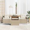 vidaXL Garten-Sofa-Set mit Kissen 5 pcs Beige und Creme