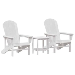 vidaXL Gartenstuhl 3 stk. Wei&szlig; Polyethylen