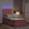 vidaXL Bett mit Stauraum und LED mit Matratze Rosa 90 x 190 cm Samt