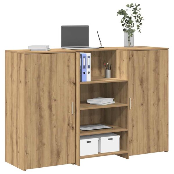 vidaXL Empfangstheke Artisan-Eiche 155x50x103,5 cm Holzwerkstoff