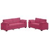 vidaXL 2-teiliges Sofa-Set mit Kissen, weinroter Samt