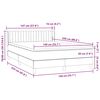 vidaXL Boxspringbett mit Matratze Hellgrau 140x220 cm Samt