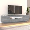 vidaXL TV-Schrank mit LED-Leuchten Grau Sonoma 160x35x40 cm