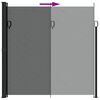 vidaXL Seitenmarkise Ausziehbar Anthrazit 200x500 cm