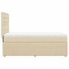 vidaXL Boxspringbett mit Matratze Creme 90x190 cm Stoff