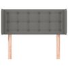 vidaXL Kopfteil mit Ohren Dunkelgrau 93x16x78/88 cm Stoff