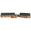 vidaXL Outdoor-Sofagarnitur 9 stk. Natur und Anthrazit