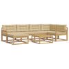 vidaXL Outdoor-Sofagarnitur 7 stk. Wei&szlig; und Beige