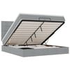 vidaXL Ottoman-Bett mit Matratzen & LEDs Hellgrau 200x200 cm Stoff