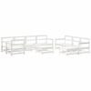 vidaXL 10-tlg. Garten-Lounge-Set Wei&szlig; Massivholz Kiefer