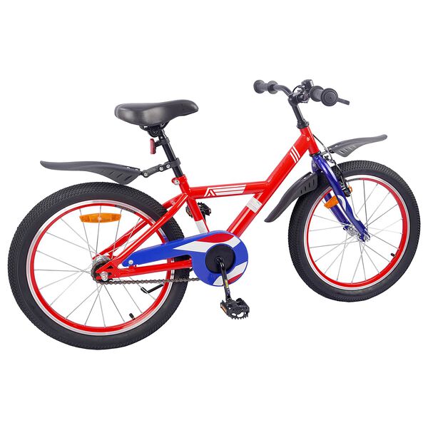vidaXL Kinderfahrrad 18 Zoll f&uuml;r 5-7 Jahre alt Rot