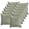 vidaXL Kissenbezug 12 pcs HOUTEN Gr&uuml;n 40 x 40 cm Chenille-Stoff