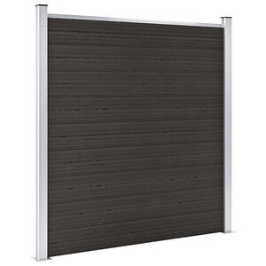 vidaXL Zaunelement WPC 180x186 cm Schwarz