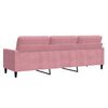 vidaXL 3-Sitzer-Sofa Rosa 210 cm Samt