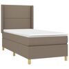 vidaXL Boxspringbett mit Matratze & LED Dunkelbraun 90x200 cm Stoff