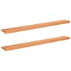 vidaXL Fensterb&auml;nke 2 stk. Lack 140 x 15 x 2 cm Massivholz Buche