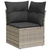 vidaXL Garten-Sofa-Set mit Kissen 8 pcs Hellgrau Poly Rattan