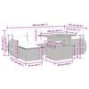 vidaXL 7-tlg. Garten-Sofagarnitur mit Kissen Beige Poly Rattan