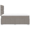 vidaXL Boxspringbett mit Matratze Taupe 120x200 cm Stoff