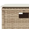 vidaXL 5-tlg. Garten-Essgruppe mit Kissen Beige Poly Rattan