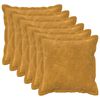 vidaXL Kissenbezug 6 stk. HOUTEN Gelb 45 x 45 cm Mikrofaser Fleece