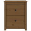 vidaXL Nachttische 2 Stk. Honigbraun 50x35x61,5 cm Massivholz Kiefer