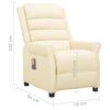 vidaXL Massagesessel Creme Kunstleder