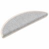vidaXL Stufenmatten 15 Stk. 56x17x3 cm Silber Halbrund