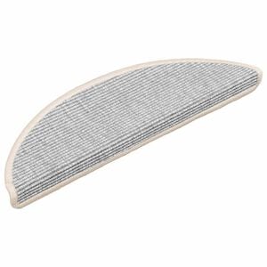 vidaXL Stufenmatten 15 Stk. 56x17x3 cm Silber Halbrund