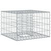vidaXL Gabionen Hochbeet 60 x 60 x 40 cm Verzinkter Stahl Silber
