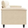 vidaXL 2-Sitzer-Sofa Creme 140 cm Mikrofasergewebe