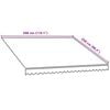 vidaXL Markisenbespannung Canvas Orange & Braun 3x2,5 m