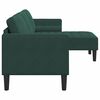 vidaXL Sofa Set mit Kissen Dunkelgrün 173 x 131 x 67 cm Polyester