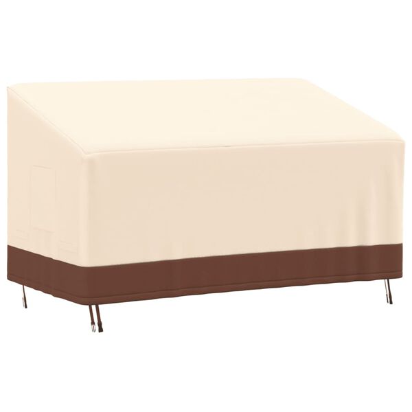vidaXL Abdeckung f&uuml;r 3-Sitzer-Bank Beige 159x84x56/81 cm 600D Oxford