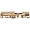 vidaXL Outdoor-Sofagarnitur 6 Stk. Natur und Beige